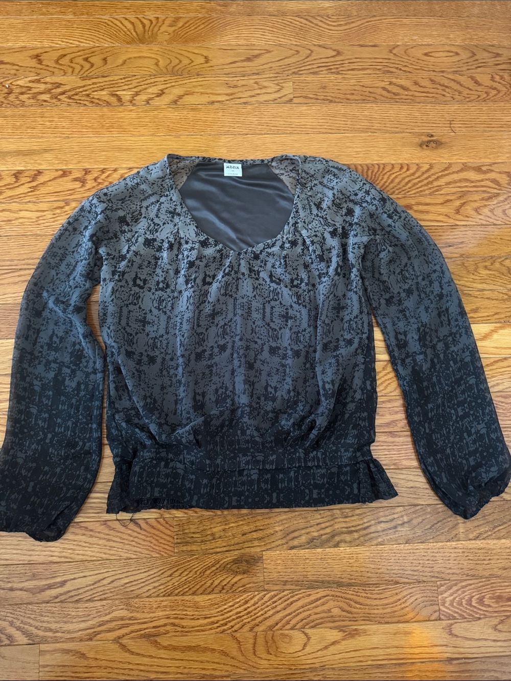 Vero Moda Black Patterned Long Sleeve Blouse